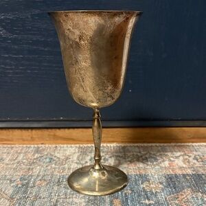 Vtg EPNS Leonard Silver Plated Wine Goblet